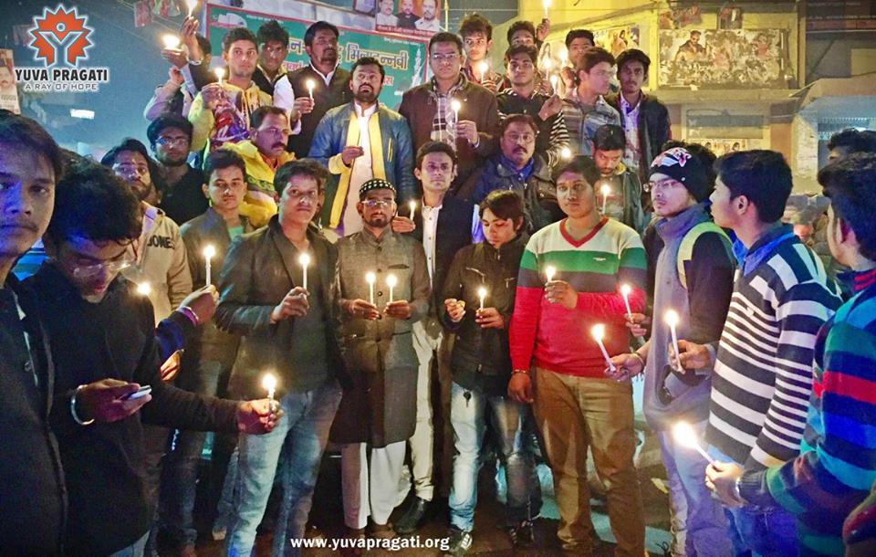 Pathankot Attack - Candle March in Barabanki